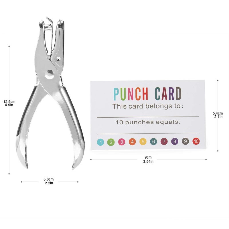 ONEDONE Punch Cards (Pack of 200) Reward Punch Cards for Classroom Behavior Incentive Awards for Kids Students Teachers Home Classroom School Business Loyalty Gift Card - 3.5" x 2" - Image 2